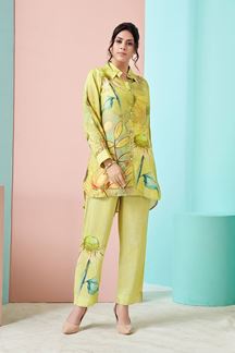 Picture of Gorgeous Lime Colored Designer Co-ord Sets