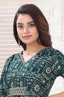 Picture of Appealing Green Colored Designer Readymade Kurti