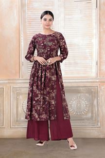 Picture of Marvelous Maroon Colored Designer Readymade Kurti