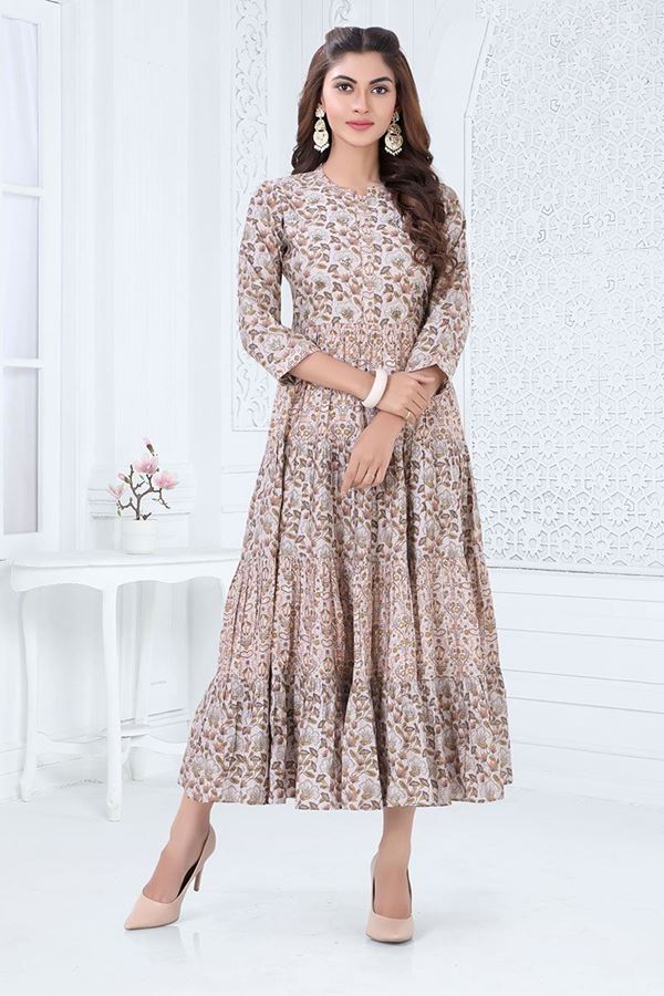 Picture of Impressive Off-White Colored Designer Readymade Kurti