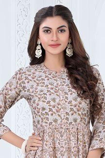 Picture of Impressive Off-White Colored Designer Readymade Kurti