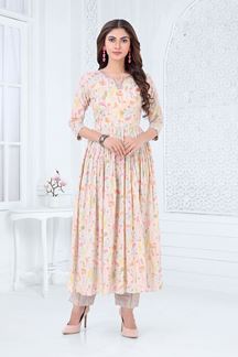 Picture of Astounding Multi Colored Designer Readymade Kurti Set