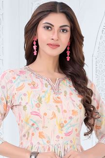 Picture of Astounding Multi Colored Designer Readymade Kurti Set