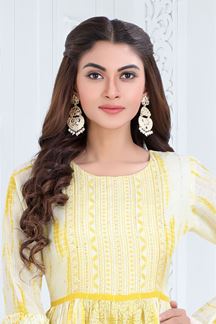Picture of Glorious Yellow Colored Designer Readymade Kurti