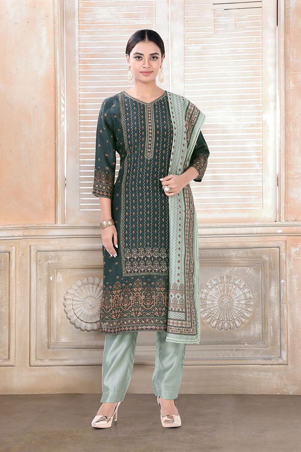 Picture of Glamorous Green Colored Designer Salwar Suit