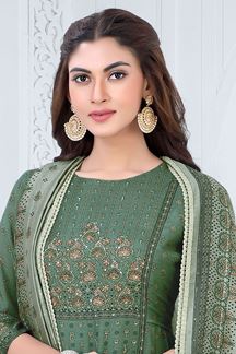 Picture of Artistic Green Colored Designer Salwar Suit