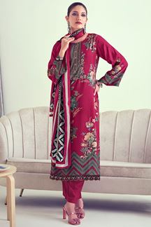 Picture of Artistic Magenta Colored Designer Salwar Suit (Unstitched suit)
