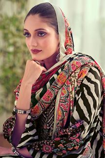 Picture of Magnificent Multi Colored Designer Salwar Suit (Unstitched suit)