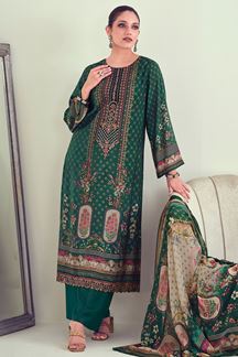 Picture of Stunning Green Colored Designer Salwar Suit (Unstitched suit)
