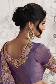 Picture of Appealing Purple Colored Designer Saree for Wedding