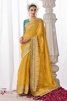 Picture of Glamorous Yellow Colored Designer Saree