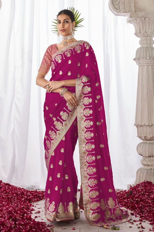 Picture of Charming Purple Colored Designer Saree