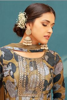 Picture of Stunning Multi Colored Designer Readymade Palazzo Style Suit