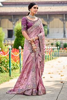 Picture of Creative Banarsi Silk Designer Saree for Wedding 