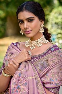 Picture of Creative Banarsi Silk Designer Saree for Wedding 