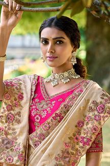 Picture of Splendid Designer Banarsi Silk Saree for Wedding 