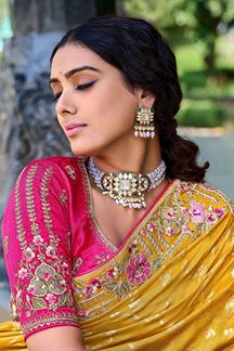 Picture of Spectacular Banarsi Silk Designer Saree for Wedding 