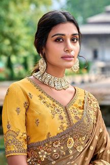 Picture of Smashing Banarsi Silk Designer Saree for Wedding 
