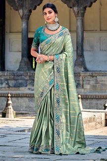 Picture of Captivating Banarsi Silk Designer Saree for Wedding 