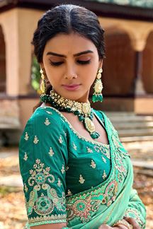 Picture of Flawless Banarsi Silk Designer Saree for Wedding 