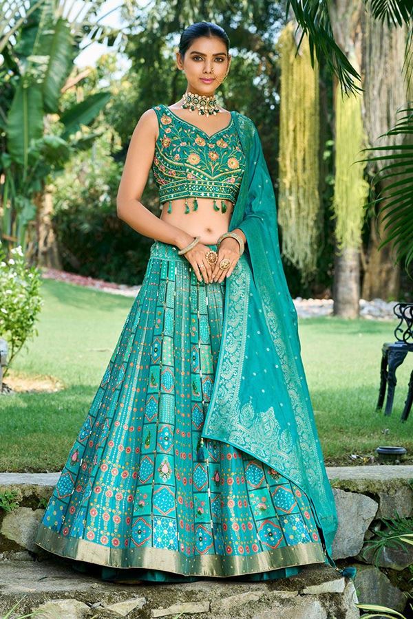 Picture of Charismatic Banarsi Silk Lehenga Choli for Wedding or Engagement