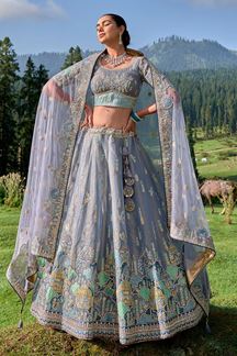 Picture of Fashionable Silk Designer Traditional Lehenga Choli for Sangeet