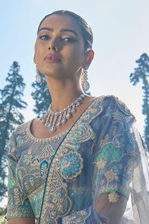 Picture of Fashionable Silk Designer Traditional Lehenga Choli for Sangeet
