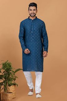 Picture of Classy Mens Kurta Set for Sangeet or Engagement
