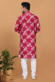 Picture of Attractive Pink Mens Designer Kurta and Churidar Set for Festive or Engagement