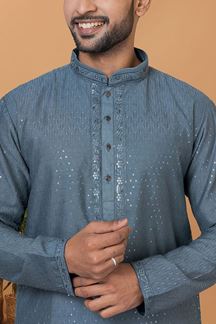 Picture of Enticing Mens Designer Kurta and Churidar Set for Festive or Engagement