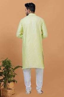 Picture of Amazing Mens Designer Kurta and Churidar Set for Wedding or Engagement