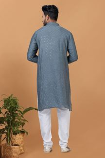 Picture of Royal Mens Designer Kurta and Churidar Set for Festive or Wedding