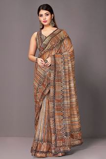 Picture of Dazzling Multi Colored Designer Saree for Party