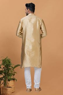 Picture of Artistic Silk Mens Designer Kurta and Churidar Set for Festive or Wedding