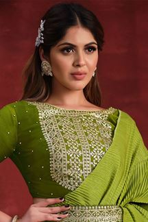 Picture of Fascinating Half and Half Designer Saree for Wedding or Mehendi