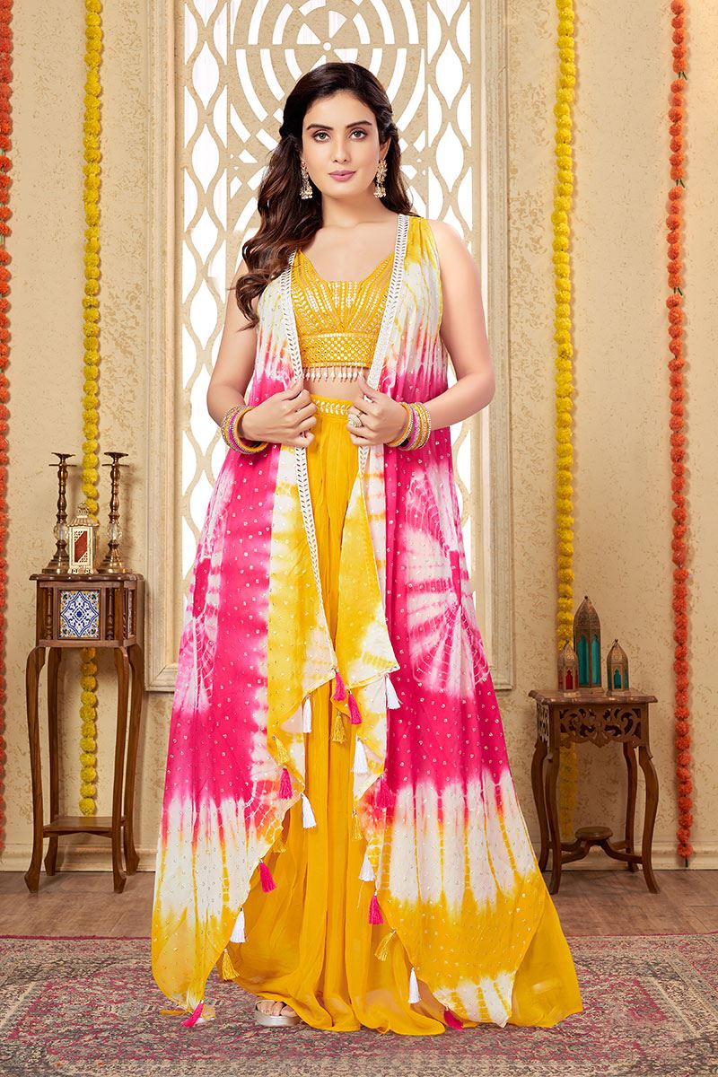 Pink Jacquard Silk Indo Western Suit 249166