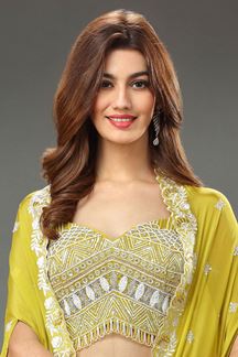 Picture of Impressive Yellow Designer Jacket Style Indo-Western Suit for Haldi or Mehendi