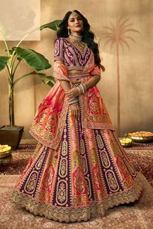 Picture of Smashing Silk Designer Lehenga Choli for Wedding 