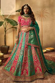 Picture of Charismatic Silk Designer Lehenga Choli for Wedding and Reception