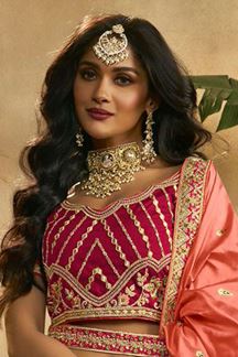 Picture of Captivating Silk Designer Lehenga Choli for Wedding and Sangeet