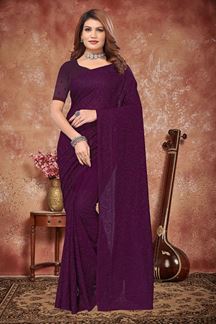 Picture of Pretty Georgette Designer Saree for Party and Sangeet