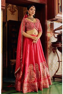 Picture of Divine Pink Designer Lehenga Choli for Wedding