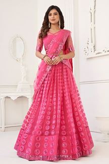 Picture of Delightful Pink Designer Lehenga Choli for Party