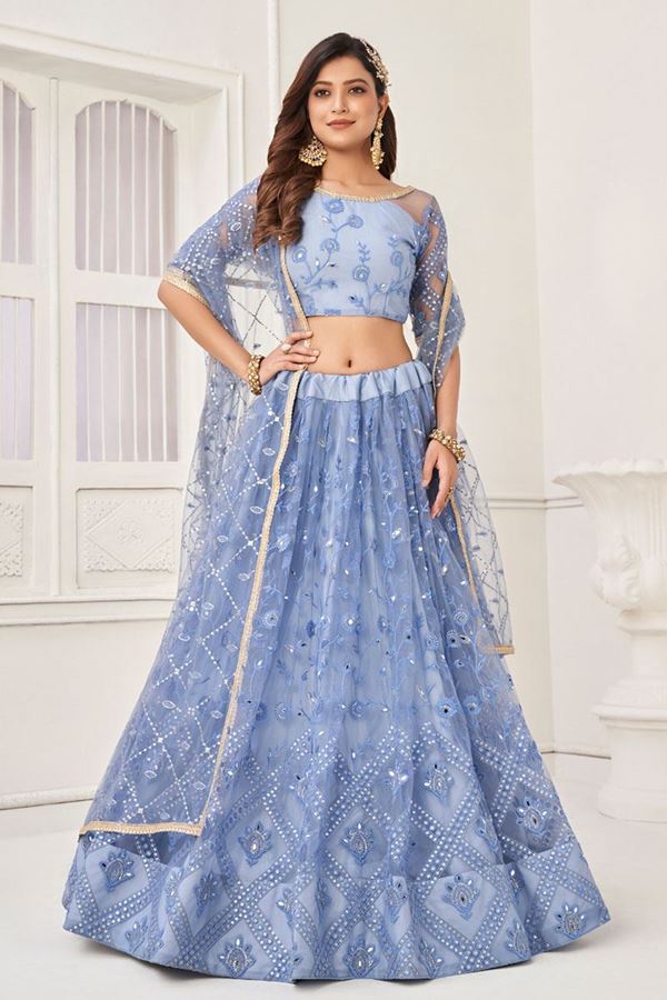 Picture of Magnificent Blue Designer Lehenga Choli for Party