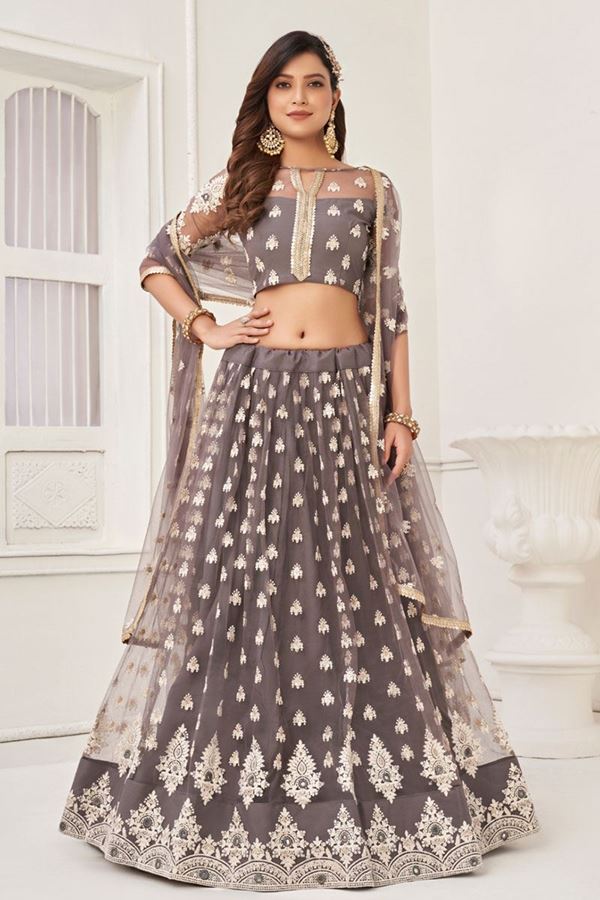 Picture of Irresistible Grey Designer Lehenga Choli for Party