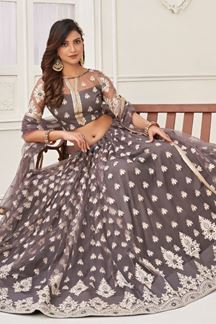 Picture of Irresistible Grey Designer Lehenga Choli for Party