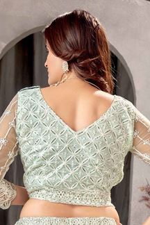 Picture of Flamboyant Net Designer Lehenga Choli for Wedding or Engagement