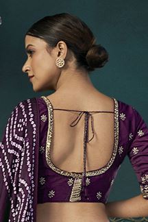Picture of Mesmerizing Cream and Purple Dola Silk Designer Lehenga Choli for Haldi, Mehendi, and Sangeet