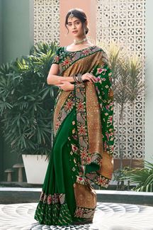 Picture of Mesmerizing Silk Designer Saree for Wedding and Mehendi