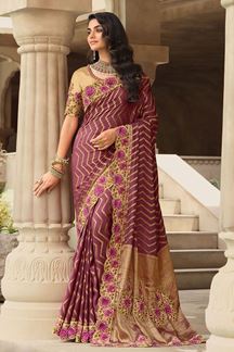 Picture of Fascinating Silk Designer Saree for Wedding, Engagement and Reception